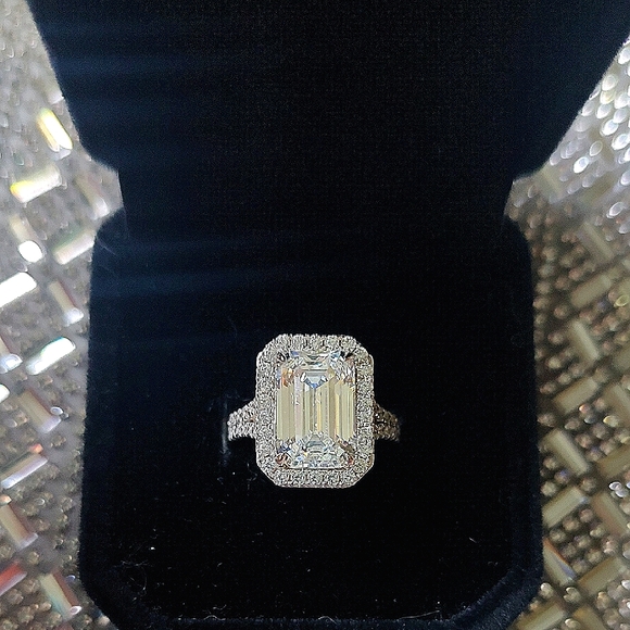 Lab Diamond Silver Ring - Picture 1 of 4